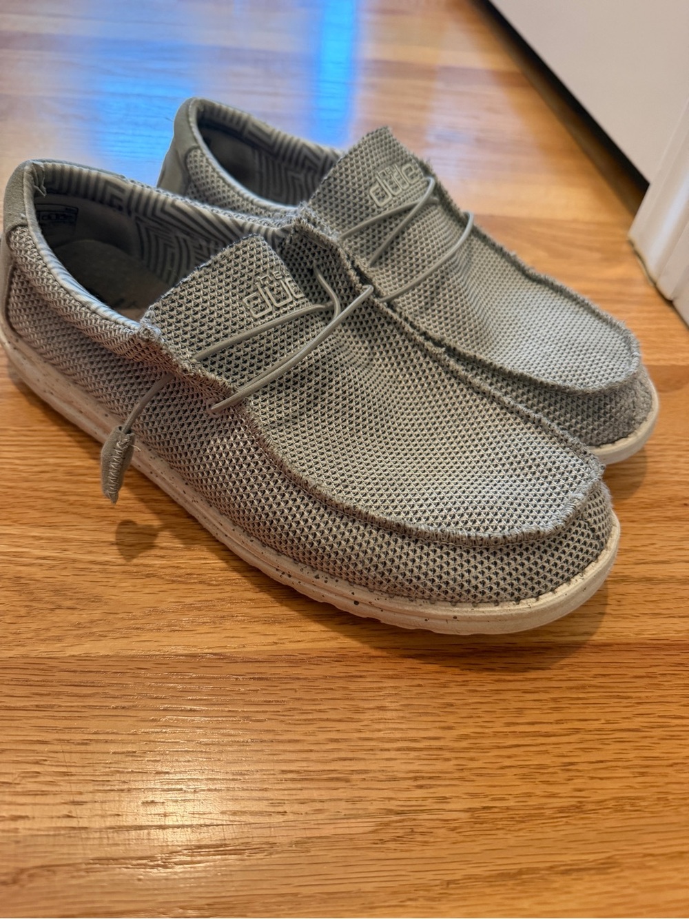 Hey Dude Mesh Slip-On Loafers in Light Gray